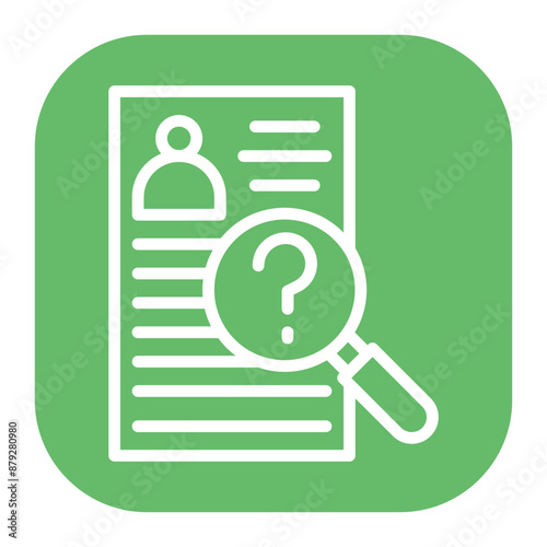 Background Check icon vector image. Can be used for Headhunting.