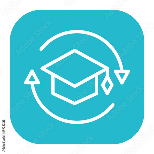 Continuing Education icon vector image. Can be used for Curriculum Vitae.