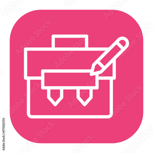 Portfolio icon vector image. Can be used for Curriculum Vitae.