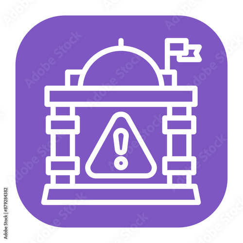 Political Instability icon vector image. Can be used for Business Risks.