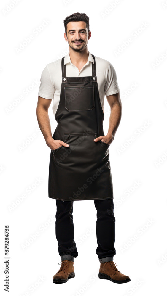 PNG Barista standing adult apron.