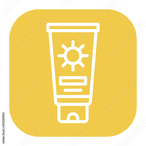 Sunscreen Application icon vector image. Can be used for Sun Protection.