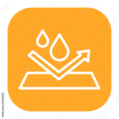 Water resistant icon vector image. Can be used for Sun Protection.