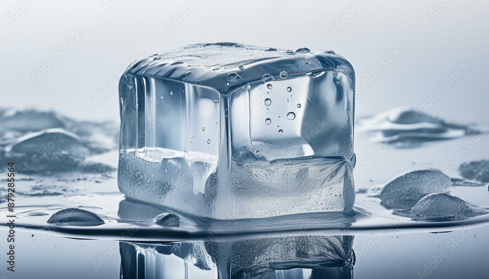 Eiswürfel mit Wassertropfen - erfrischend