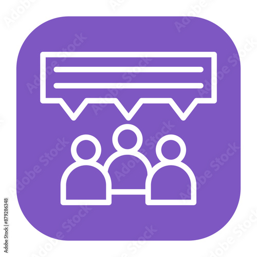 Discussion icon vector image. Can be used for Business Meeting.