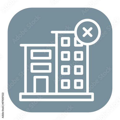 Cancellation icon vector image. Can be used for Business Disruption.