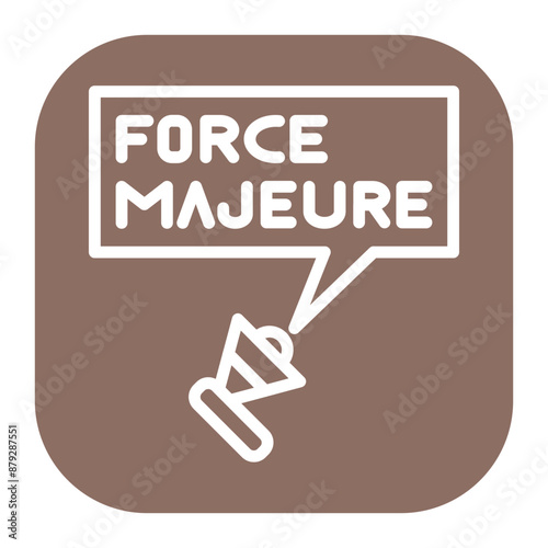 Force Majeure icon vector image. Can be used for Business Disruption. photo