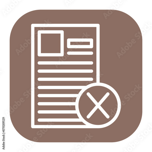 Job Rejection icon vector image. Can be used for Hiring Process.