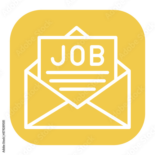 Offer Letter icon vector image. Can be used for Hiring Process.