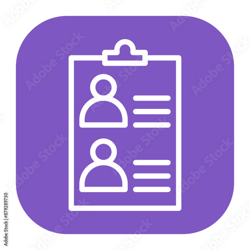Shortlist icon vector image. Can be used for Hiring Process.