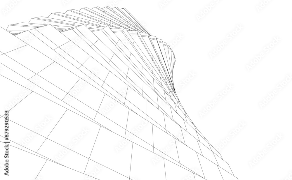 abstract buildings architectural drawing 3d abstract buildings architectural drawing 3d