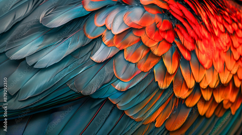 Obraz premium beautiful colorful bird feathers