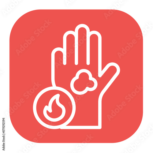 Burn Severity icon vector image. Can be used for Skin Burns.