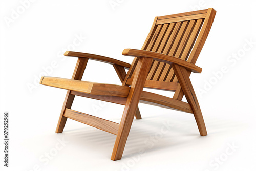 a wooden chair with armrests