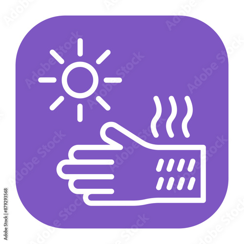 Sunburn icon vector image. Can be used for Skin Burns.