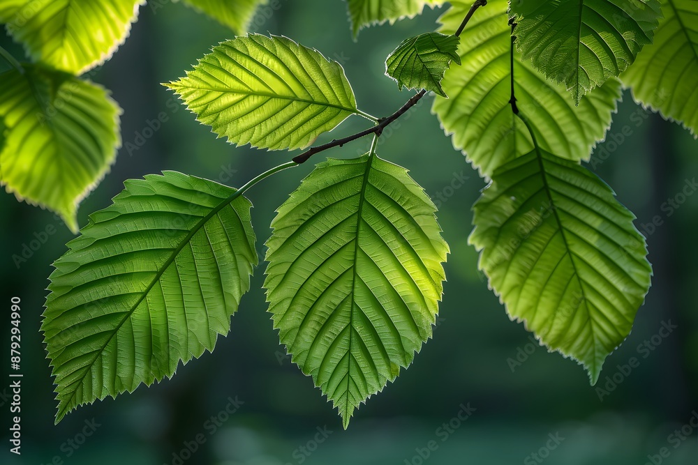 Close-Up of Sunlit Green Leaves - Nature Photography for Posters and Prints Close-Up of Sunlit Green Leaves - Nature Photography for Posters and Prints