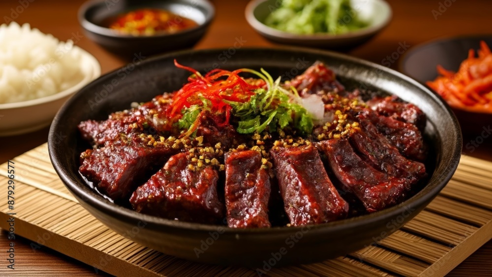 Delicious Asianinspired meal ready to be savored Delicious Asianinspired meal ready to be savored