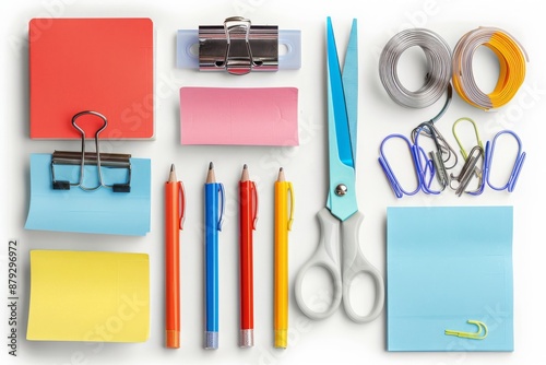 A Colorful Collection of Stationery and Office Supplies