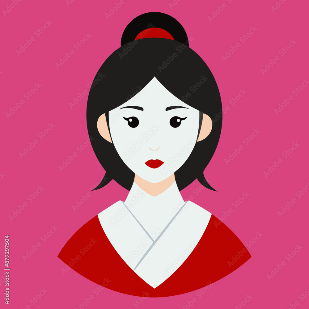vector illustration of japanese woman geisha vector illustration of japanese woman geisha