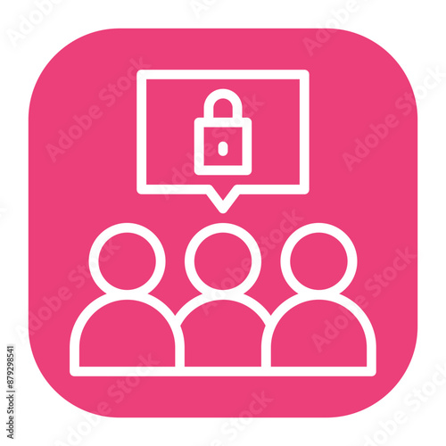 Confidentiality icon vector image. Can be used for Compilance and Regulation.