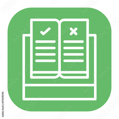 Regulation Book icon vector image. Can be used for Compilance and Regulation.