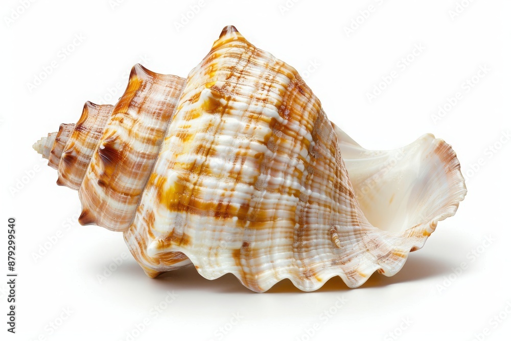 Seashell with Brown and White Stripes Seashell with Brown and White Stripes