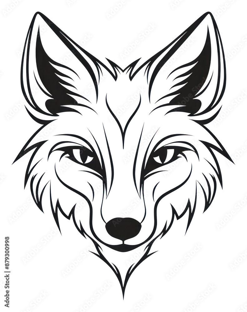 Fototapeta premium PNG Fox sketch drawing animal.