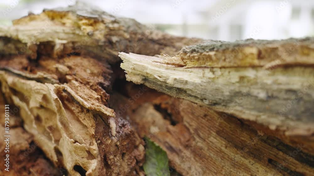 A rotted out Oak limb in close up. A rotted out Oak limb in close up.