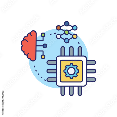 Cybernetics vector icon