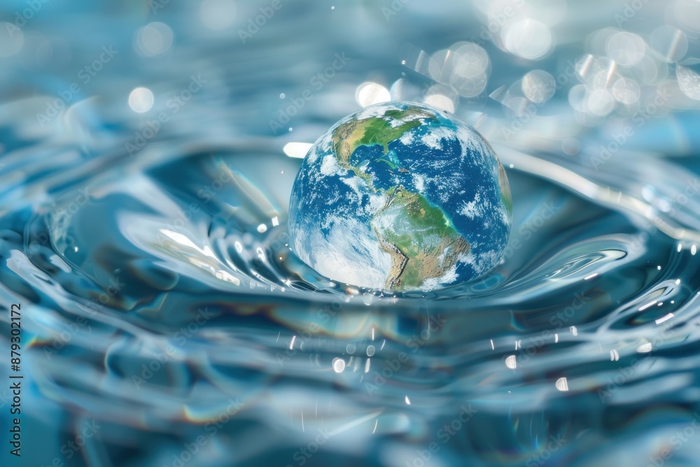 planet earth inside a drop of water planet earth inside a drop of water