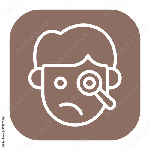 Inquisitive icon vector image. Can be used for Human Emotions.