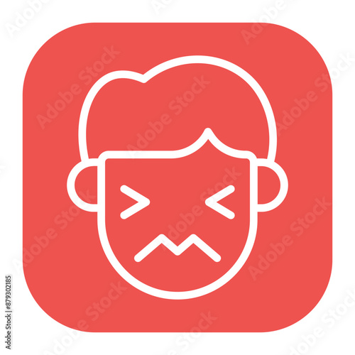 Insecure icon vector image. Can be used for Human Emotions.