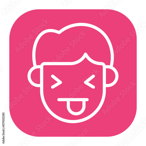 Playful icon vector image. Can be used for Human Emotions.