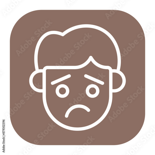 Regretful icon vector image. Can be used for Human Emotions. photo