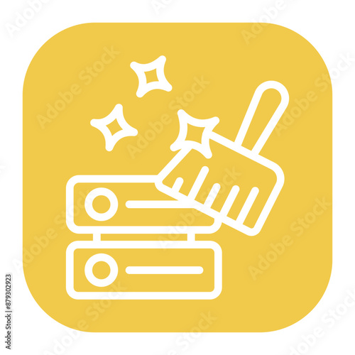 Data Cleaning icon vector image. Can be used for Data Science.