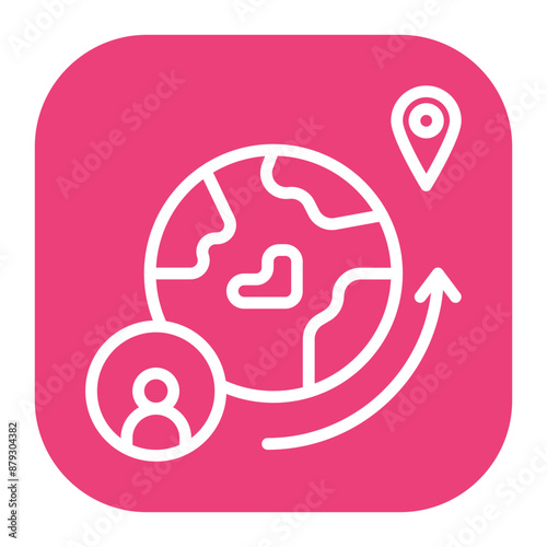Migration icon vector image. Can be used for Data Science.