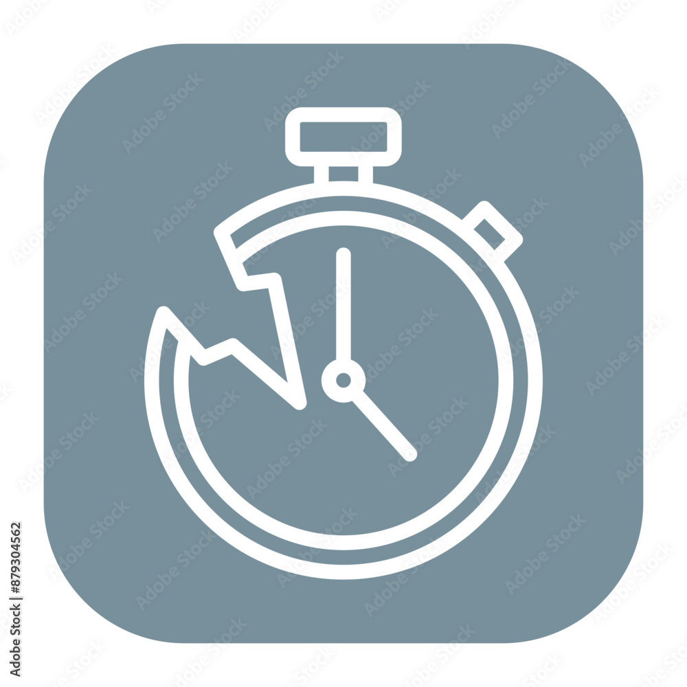 Broken Clock icon vector image. Can be used for Burnout. Broken Clock icon vector image. Can be used for Burnout.