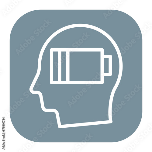 Drained Brain icon vector image. Can be used for Burnout.