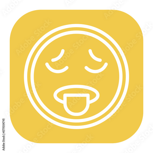 Exhausted icon vector image. Can be used for Burnout.