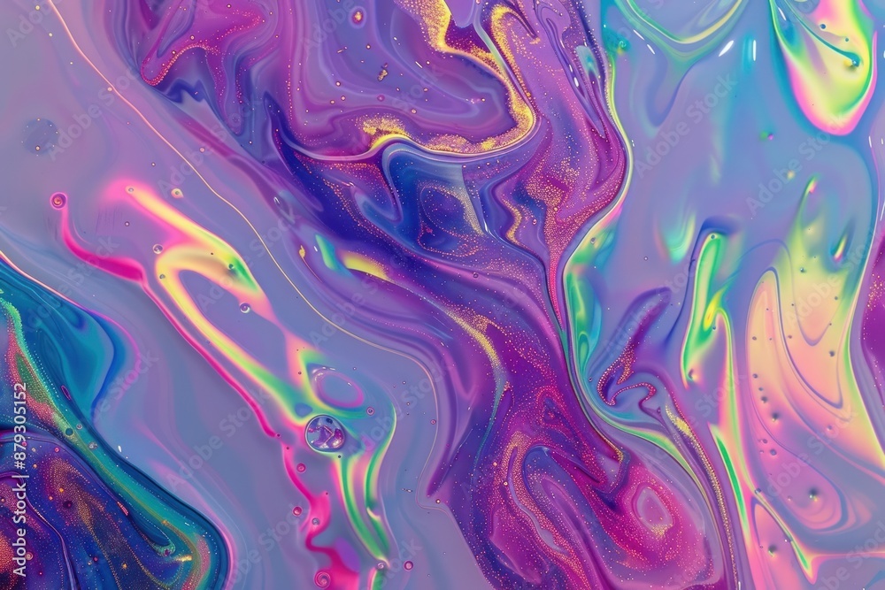 Trippy abstract illustration with holographic colors, seamless pattern Trippy abstract illustration with holographic colors, seamless pattern