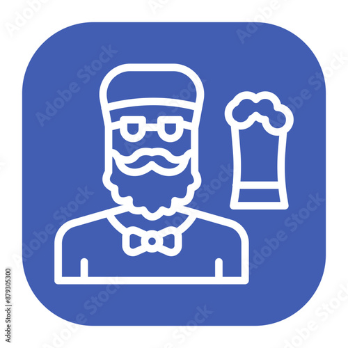 Craft Beer Enthusiast icon vector image. Can be used for Urban Tribes.