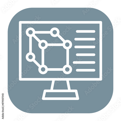CAD Software icon vector image. Can be used for Engineer in Mechanics.