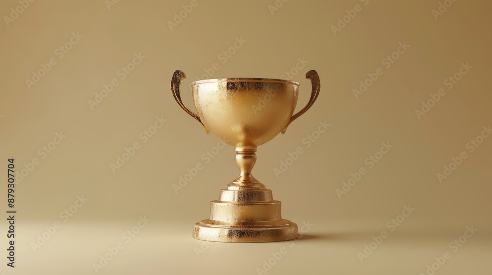A minimalist 3D rendering of a bronze trophy, focusing on its silhouette and simplicity, suitable for modern design concepts. A minimalist 3D rendering of a bronze trophy, focusing on its silhouette and simplicity, suitable for modern design concepts.