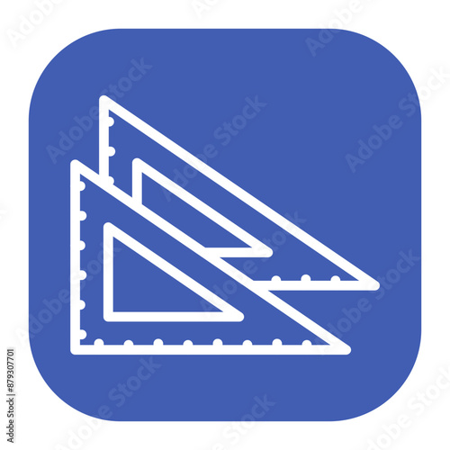 Drafting Triangle icon vector image. Can be used for Engineer in Mechanics.