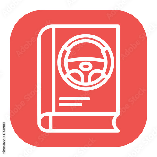 Driver Education Book icon vector image. Can be used for Driving School.