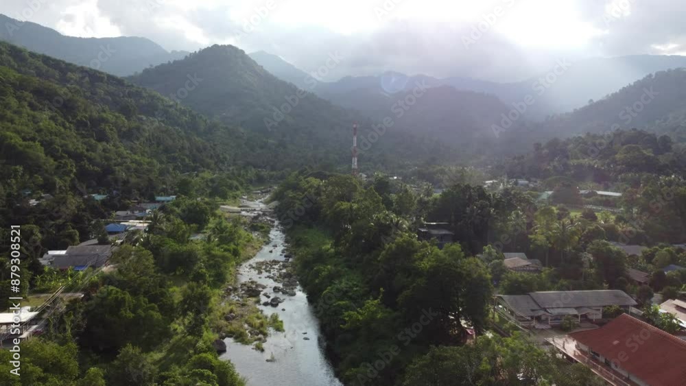 Opening clip, top view, Kiriwong Village ,The village with the best weather in Thailand. Opening clip, top view, Kiriwong Village ,The village with the best weather in Thailand.