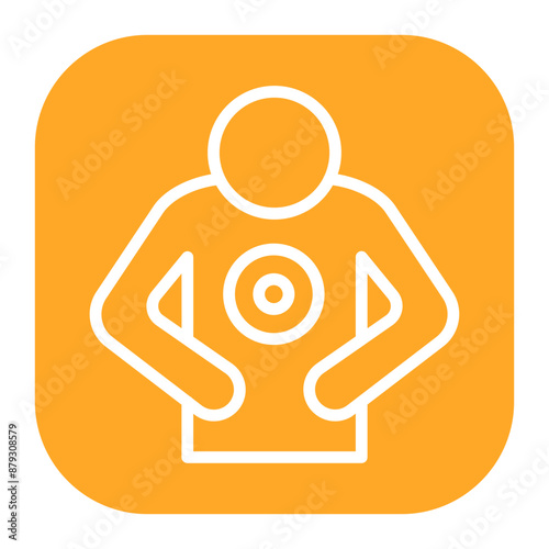 Abdominal Pain icon vector image. Can be used for Body Ache.