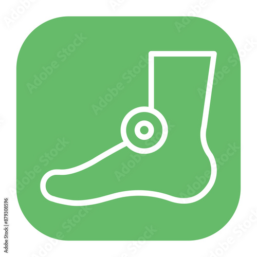 Ankle Pain icon vector image. Can be used for Body Ache.
