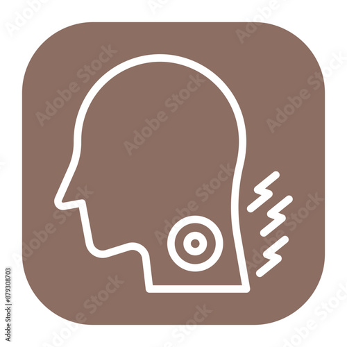 Crick in the Neck icon vector image. Can be used for Body Ache.