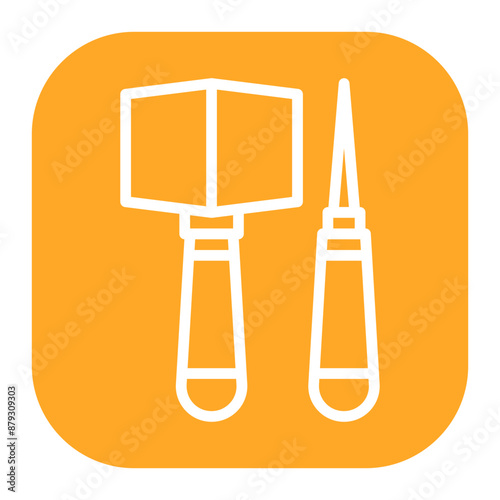 Leather Craft Tools icon vector image. Can be used for Crafting.